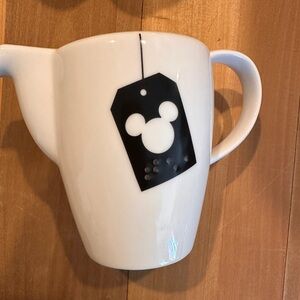 Walt Disney Parks Ceramic Glass Tea Coffee Pot w/ Mickey Tea Bag Image Kitchen